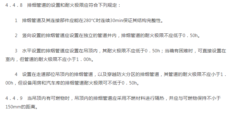 新规下的防排烟风管需要耐火多长时间